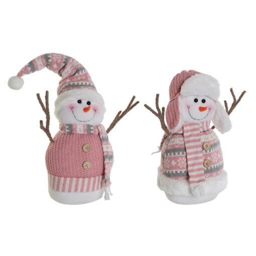 Decoração Branco Castanho Cor de Rosa 30 x 16 x 33 cm (2 Unidades)