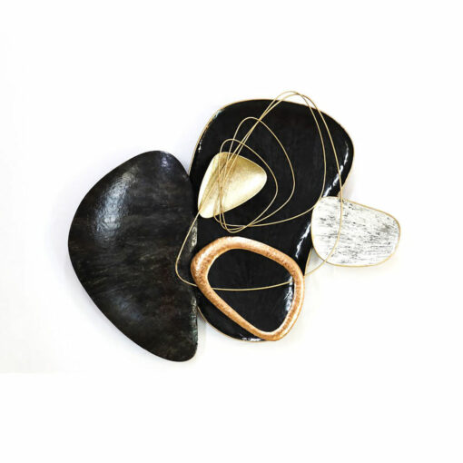 Decoração de Parede Preto Dourado Metal (99 x 10.2 x 86.4 cm)
