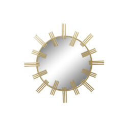 Espelho de parede Dourado Metal Cristal 85 x 2 x 85 cm