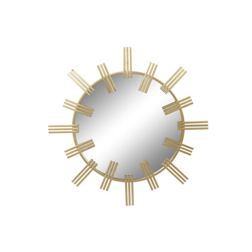 Espelho de parede Dourado Metal Cristal 85 x 2 x 85 cm