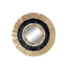 Espelho de parede Natural Preto Colonial Ferro Fibra (55 x 7 x 55 cm)