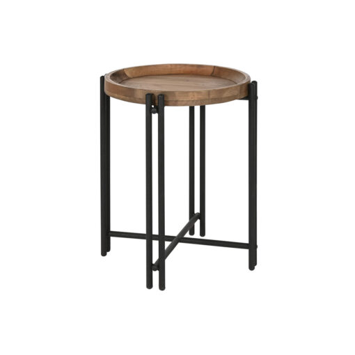 Mesa de Apoio Pequena Madeira Metal 50 x 50 x 60 cm