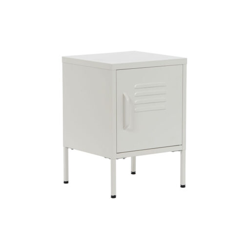Mesa de Cabeceira Branco Metal 35 x 35 x 51 cm