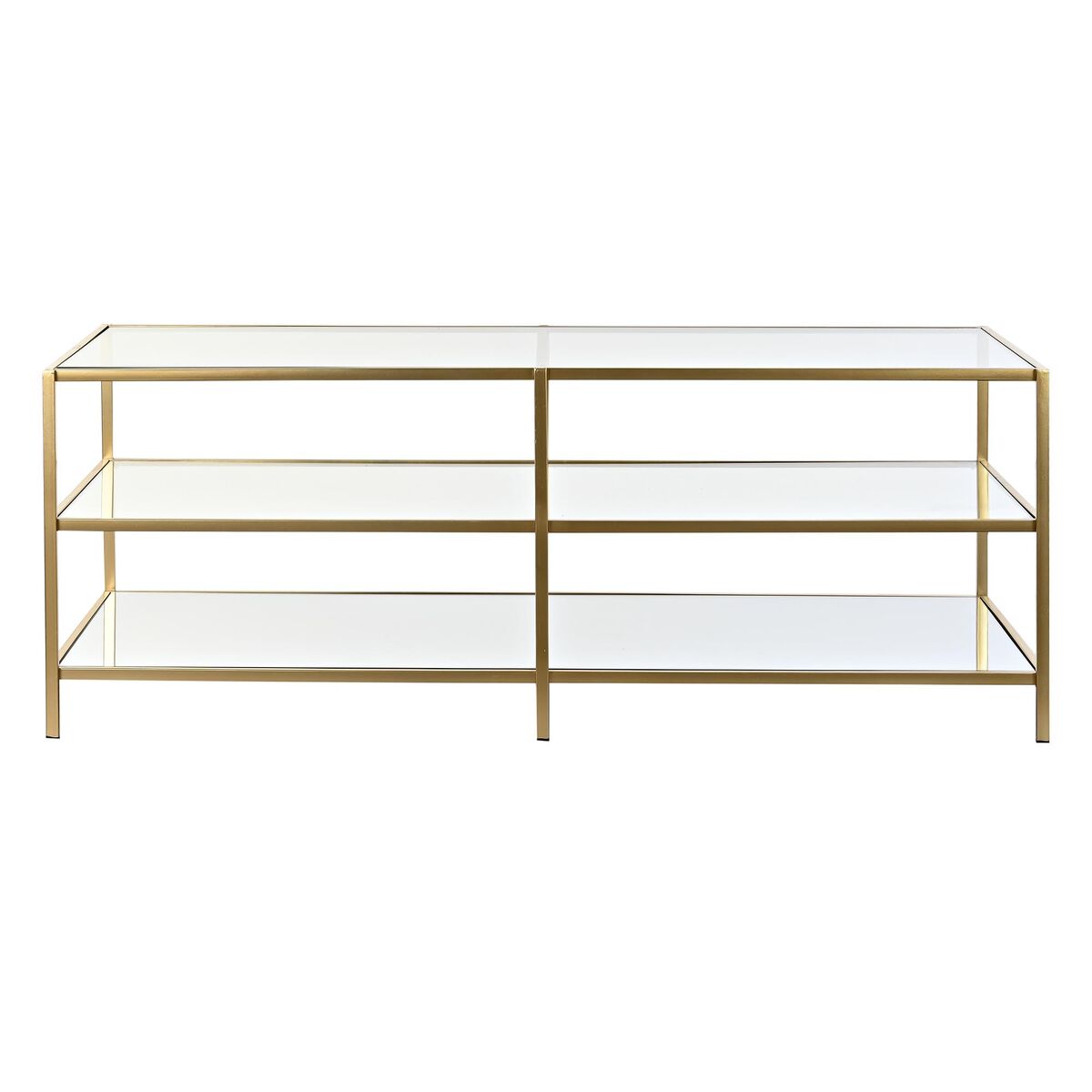 Mesa de Centro Dourado 120 x 50 x 45 cm Espelho Metal - Image 5