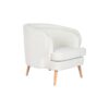 Poltrona Branco Natural Madeira 91 x 80 x 78 cm
