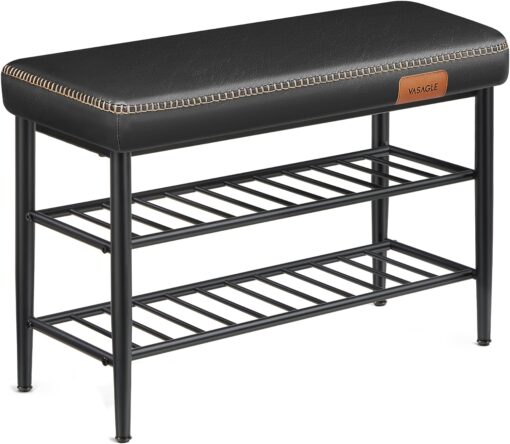 Sapateira Banco 80x30x50 cm Preto - Image 2