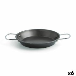 Caçarola Quid Senia Preto Metal Aço Ø 26 cm (6 Unidades)