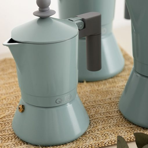 Cafeteira Italiana Quid Ozon Verde Metal 9 Copos - Image 3