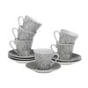 Conjunto de Chávenas de Café Versa Palmeira Porcelana