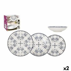 Conjunto de Louça La Mediterránea Tesa 12 Peças Porcelana (2 Unidades)