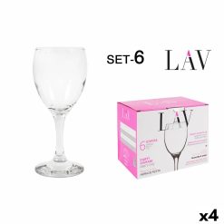 Conjunto de copos de vinho LAV Branco 200 ml 6 Peças (4 Unidades)