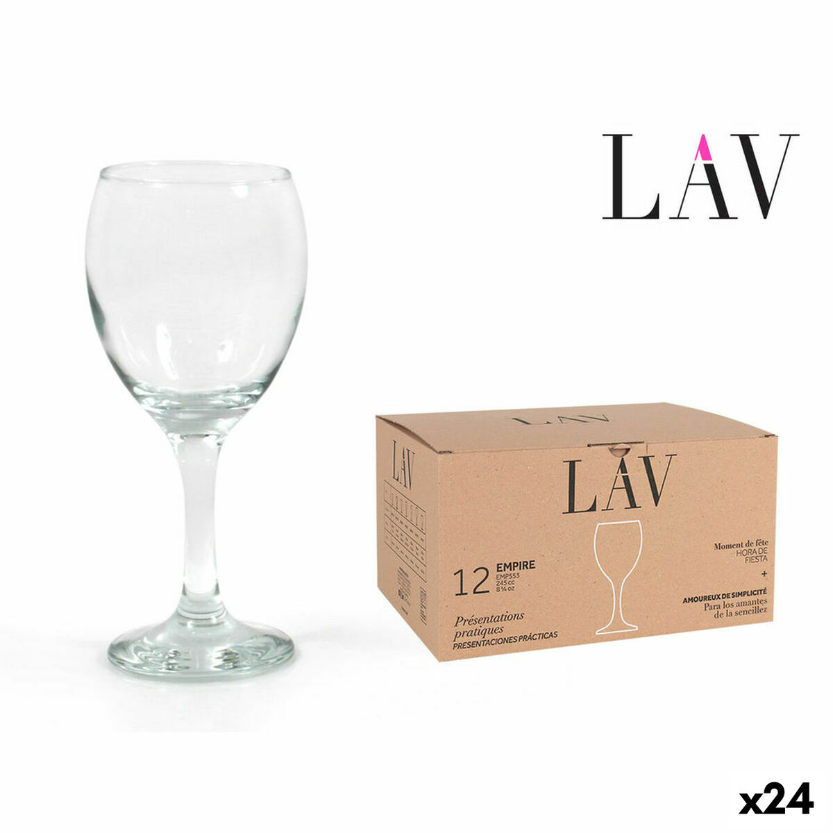 Copo para vinho LAV Empire 245 ml (24 Unidades) (245 cc)