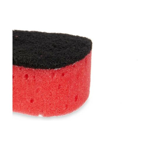 Esfregão Preto Vermelho Espuma Fibra abrasiva 7,3 x 4 x 12,3 cm (40 Unidades) - Image 4