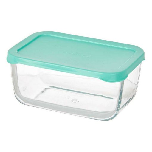 Lancheira Snow 790 ml Verde Transparente Vidro Polietileno (12 Unidades) - Image 2