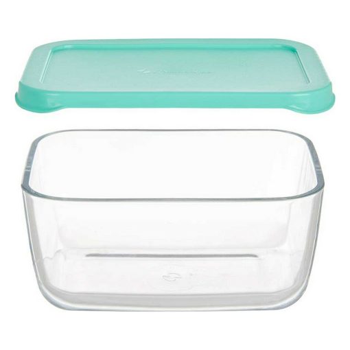 Lancheira Snow 790 ml Verde Transparente Vidro Polietileno (12 Unidades) - Image 3