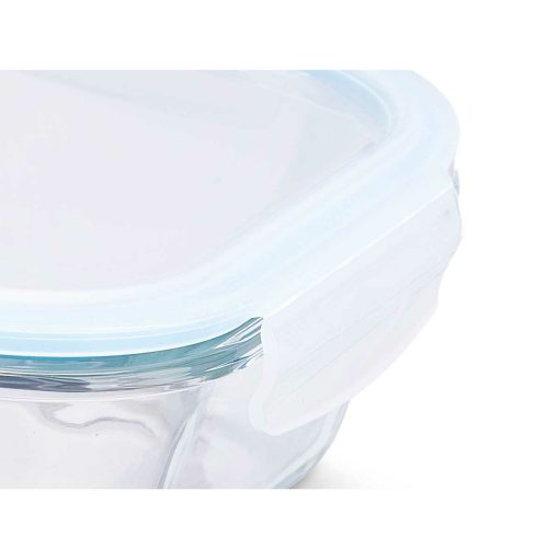 Lancheira Transparente Silicone Vidro de Borosilicato 2,2 L 27 x 9 x 22 cm (6 Unidades) - Image 3
