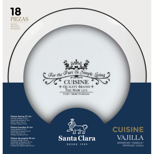 Louça Santa Clara Cuisine 18 Peças Porcelana Redonda (2 Unidades) - Image 2