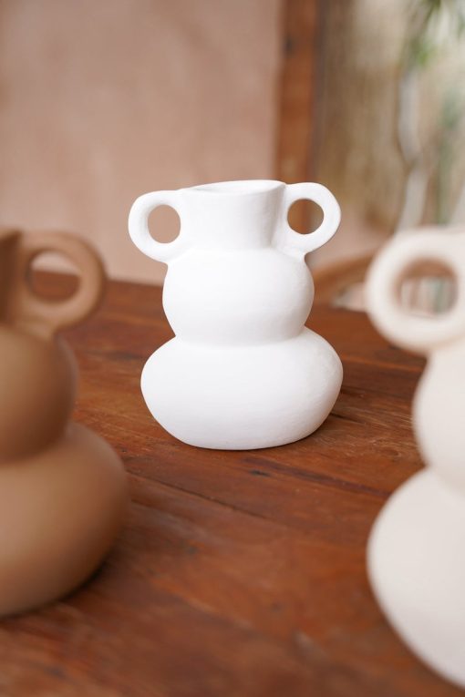 O Vaso Bola Bola - Terracota – Branco