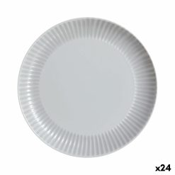 Prato de Jantar Luminarc Cottage Cinzento Vidro 25 cm (24 Unidades)