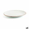 Recipiente de Cozinha Ariane Terra Oval Cerâmica Bege (Ø 32 cm) (6 Unidades)