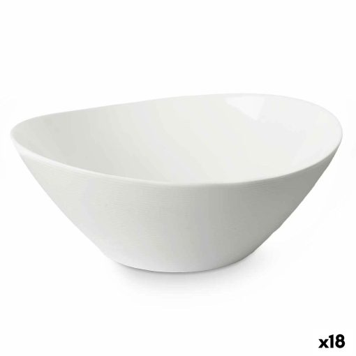 Tigela Branco Vidro 25 x 10 x 23 cm (18 Unidades)