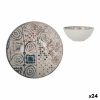 Tigela La Mediterránea Grecia Porcelana Azul Castanho Ø 16 x 7 cm (24 Unidades)