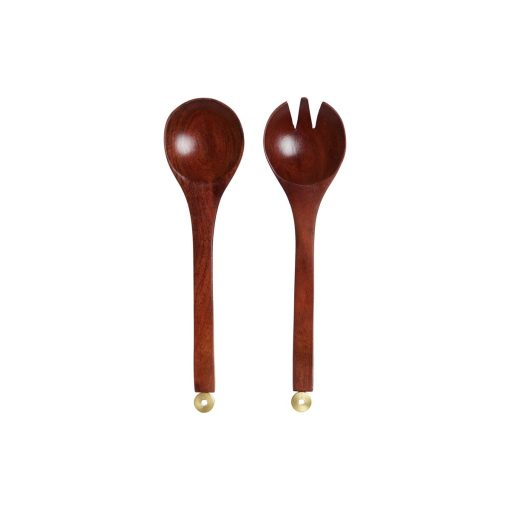 Utensílios de cozinha Home ESPRIT Alumínio Acácia 32 x 8 x 2 cm