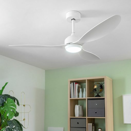 Ventoinha de Teto com Luz LED e 3 Pás ABS Flaled InnovaGoods Branco 36 W 52" Ø132 cm