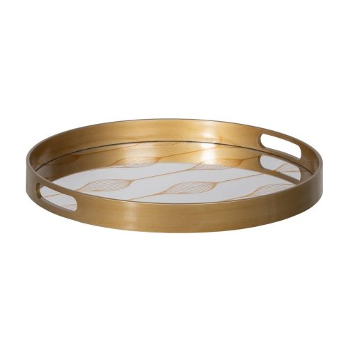 bandeja de aperitivos Dourado PVC Cristal 42 x 42 x 4,2 cm (2 Unidades) - Image 3