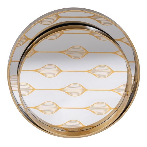 bandeja de aperitivos Dourado PVC Cristal 42 x 42 x 4,2 cm (2 Unidades) - Image 7