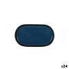 bandeja de aperitivos La Mediterránea Chester Azul Oval 13 x 8 x 4 cm (24 Unidades)