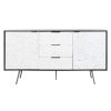 Aparador 150 x 43 x 80 cm Branco Catanho escuro Madeira de mangueira