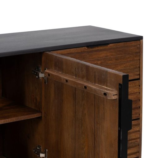 Aparador ABNER Castanho Preto 160 x 40 x 75 cm - Image 2