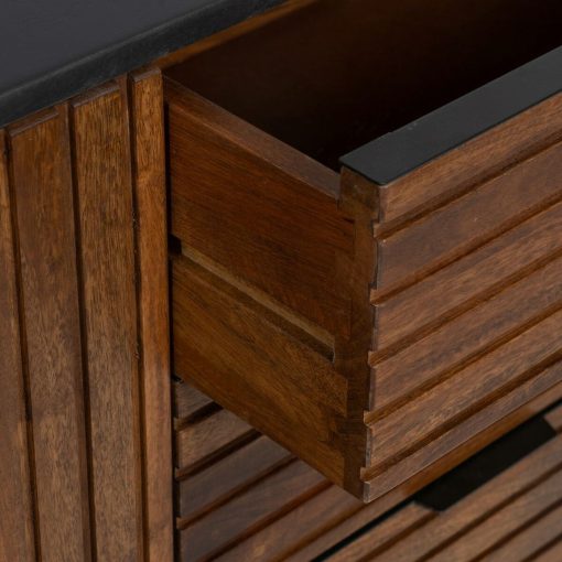 Aparador ABNER Castanho Preto 160 x 40 x 75 cm - Image 3