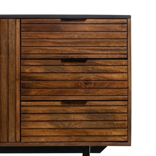 Aparador ABNER Castanho Preto 160 x 40 x 75 cm - Image 6