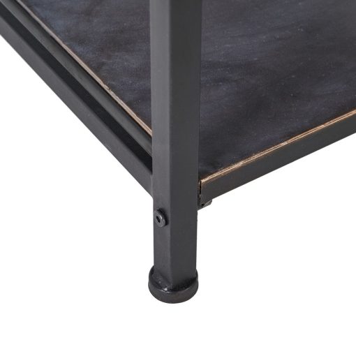 Aparador com 2 Gavetas BRICK Castanho Preto Ferro 75,5 x 38 x 85 cm - Image 3