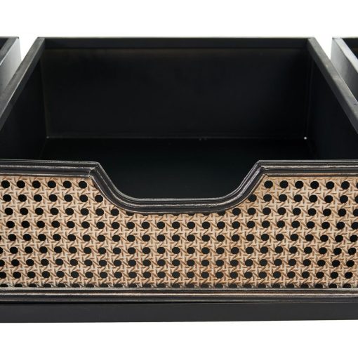 Aparador com Gavetas BRICK Bengaleiro Castanho Preto Ferro 111 x 37 x 185 cm - Image 3