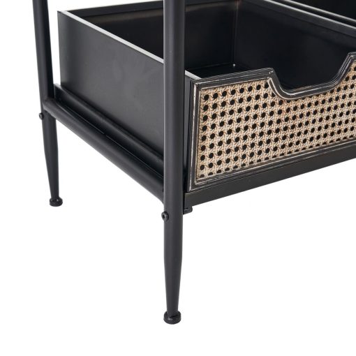 Aparador com Gavetas BRICK Bengaleiro Castanho Preto Ferro 111 x 37 x 185 cm - Image 4