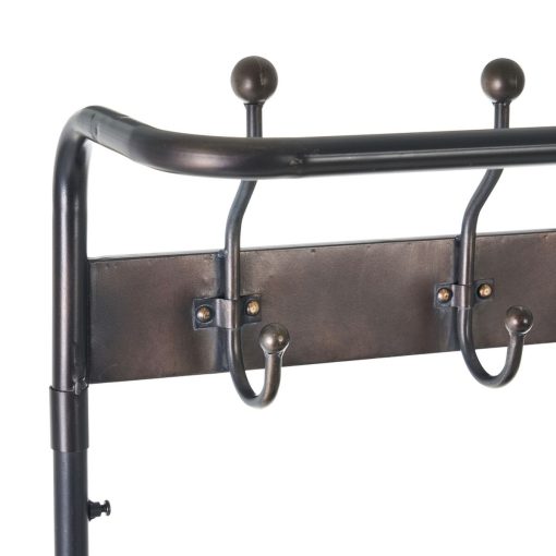 Aparador com Gavetas BRICK Bengaleiro Castanho Preto Ferro 111 x 37 x 185 cm - Image 7