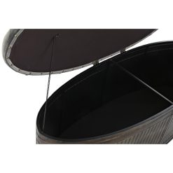 Alternative view of Banqueta Cinzento Metal 117 x 42 x 47 cm