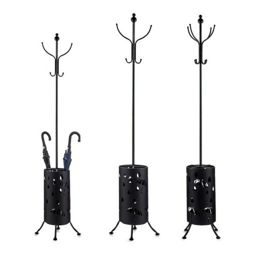 Bengaleiro Suporte de guarda-chuva Preto Metal (44 x 185 x 44 cm) - Image 2