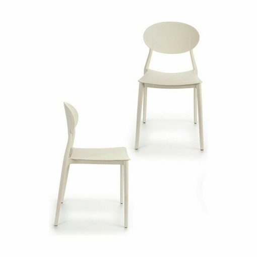 Cadeira de Sala de Jantar Branco Plástico 41 x 81 x 49 cm (4 Unidades) - Image 3