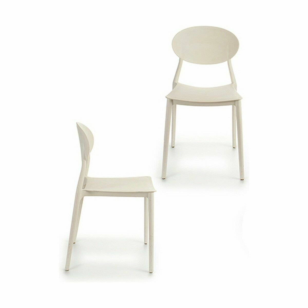 Cadeira de Sala de Jantar Branco Plástico 41 x 81 x 49 cm (4 Unidades) - Image 3