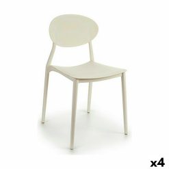 Cadeira de Sala de Jantar Branco Plástico 41 x 81 x 49 cm (4 Unidades)