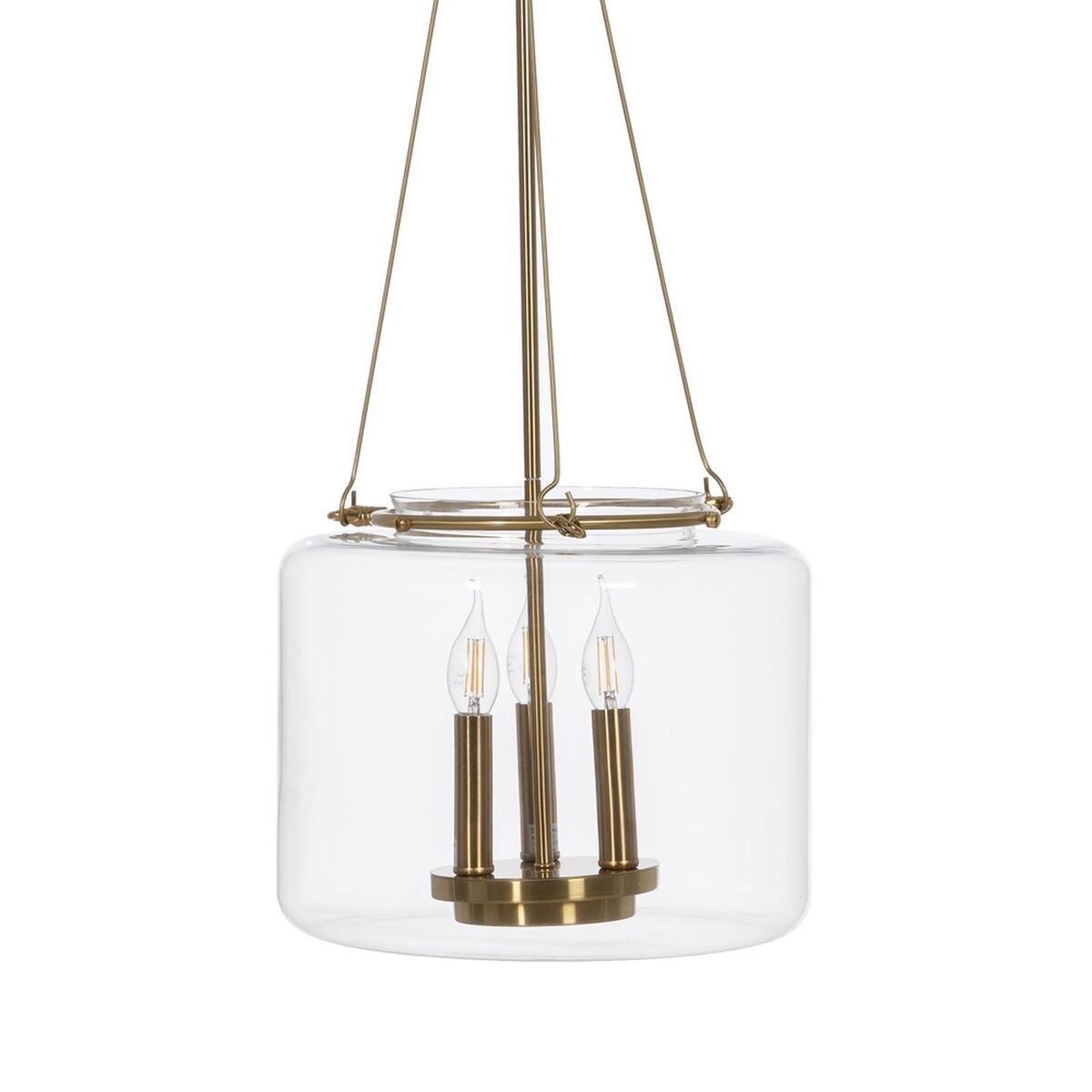 Candeeiro de teto Dourado Cristal Ferro 220-240 V 35 x 35 x 72 cm