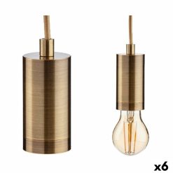 Candeeiro de teto Dourado Metal 60 W 11