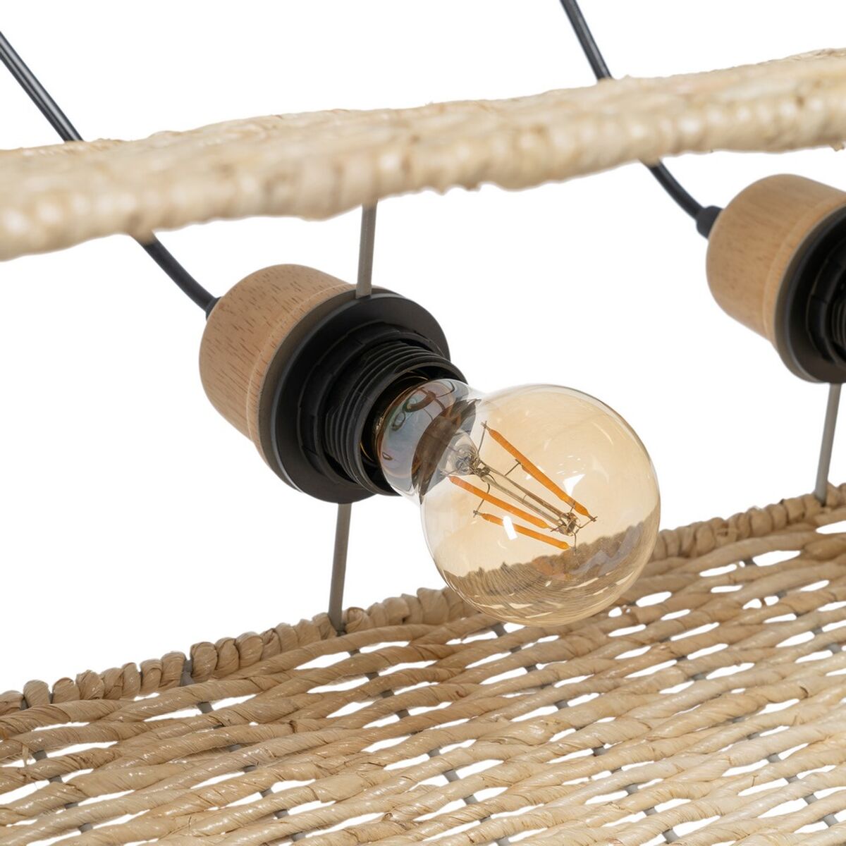 Candeeiro de teto Preto Natural Ferro 220-240 V 77 x 27 x 92 cm - Image 3