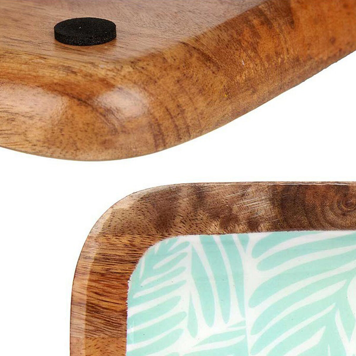 Centro de mesa Branco Castanho Verde Folha de planta 38 x 15 cm - Image 3