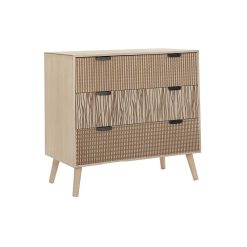 Cómoda Abeto Castanho MDF (80 x 40 x 77 cm)