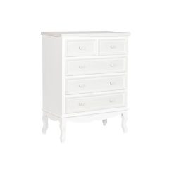 Cómoda Branco Bege Madeira Madeira MDF Romântico 80 x 42 x 105 cm